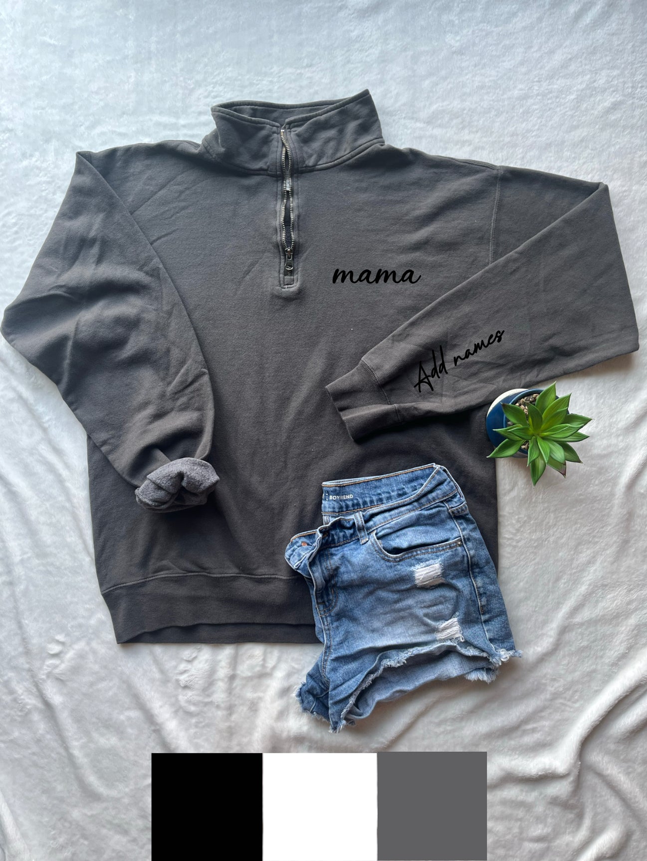 quarter zip - midnight