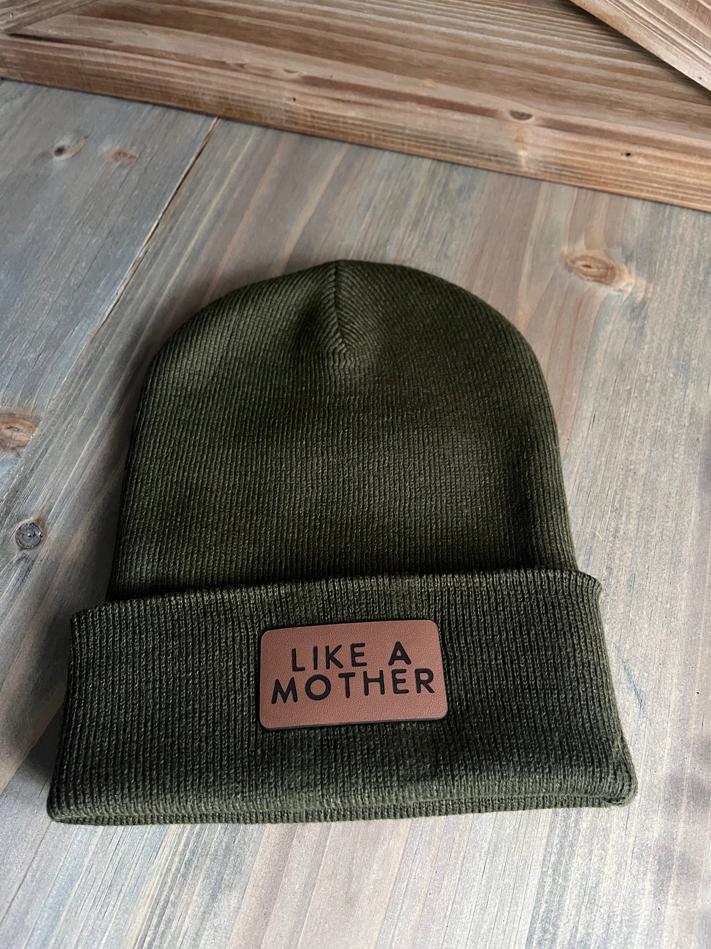 LIKE A MOTHER OLIVE WINTER BEANIE