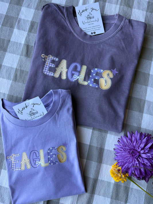 Yell LOUD look cute - EAGLES purple