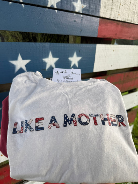 Like a Mother - American patchwork boxy tee