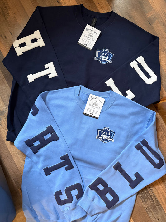 BIG BACK CREWNECK - SARATOGA BLUE KNIGHTS