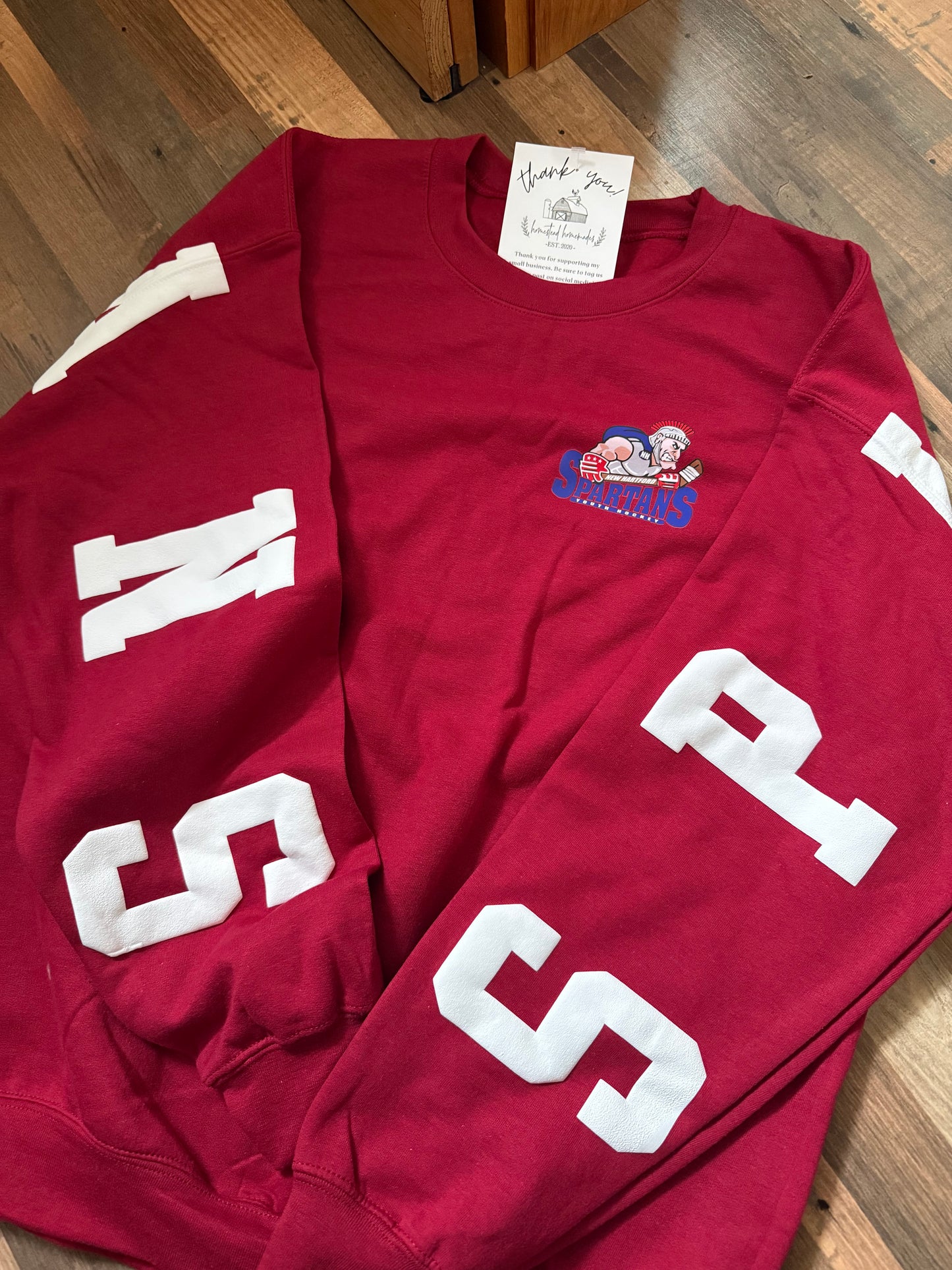 BIG BACK CREWNECK - SPARTAN YOUTH HOCKEY