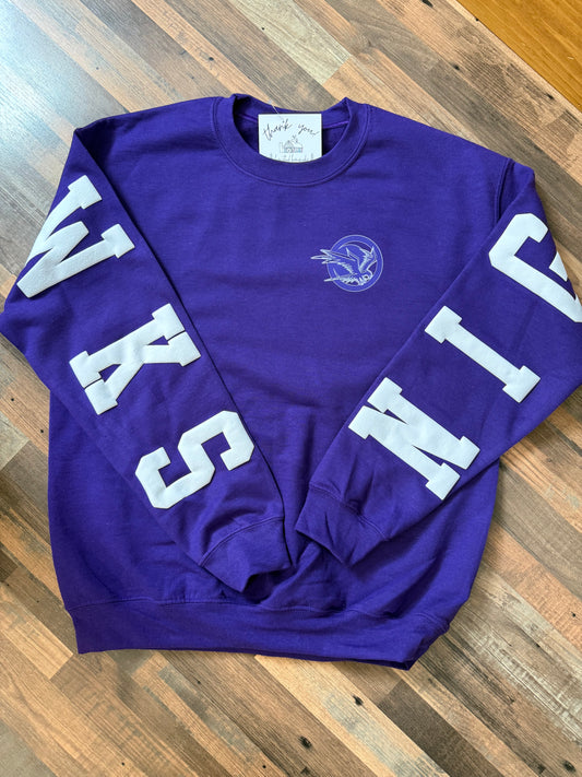 BIG BACK CREWNECK - WEST CANADA NIGHT HAWKS